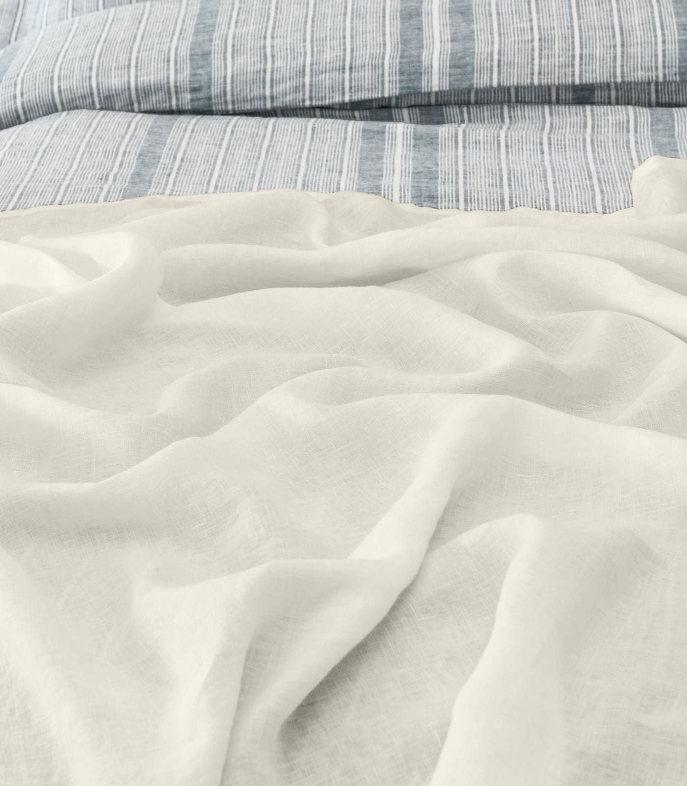 Bhumi Organic Cotton- Linen Throw - Fog