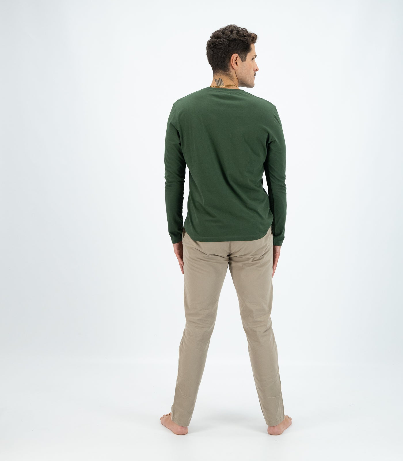 Bhumi Organic Cotton - Men's Basic Long Sleeve Shirt - Kombu Green