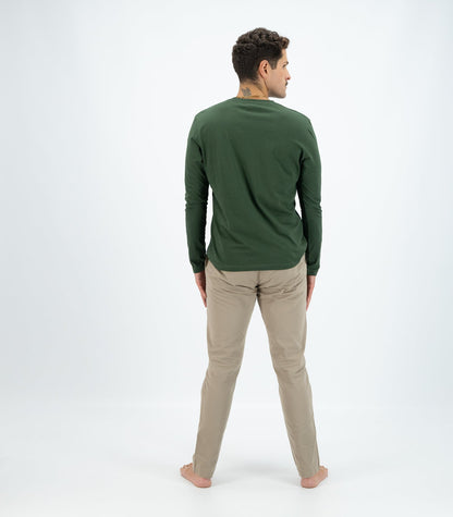 Bhumi Organic Cotton - Men's Basic Long Sleeve Shirt - Kombu Green