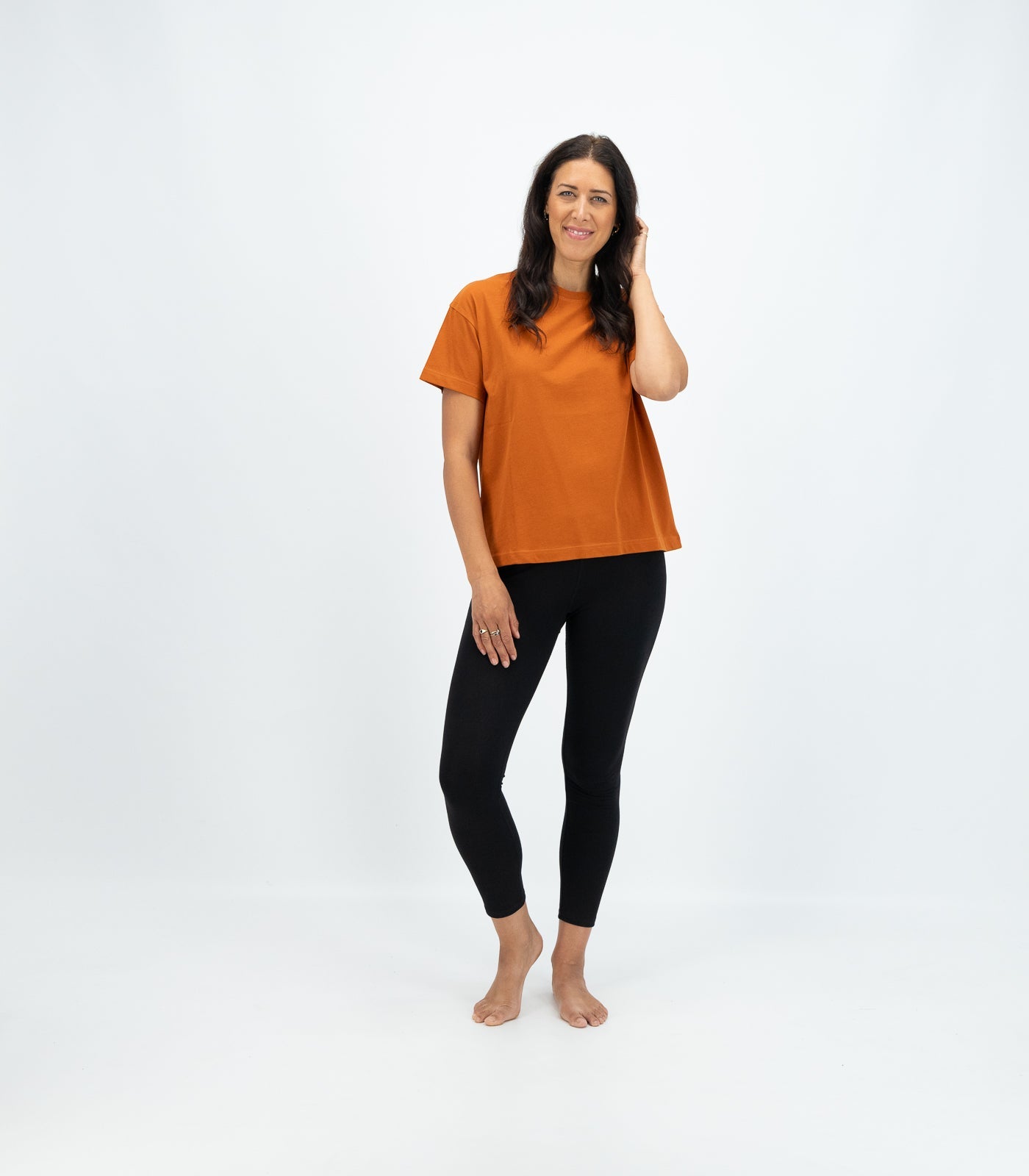 Bhumi Organic Cotton - Oversized Boxy Tee - Cinnamon