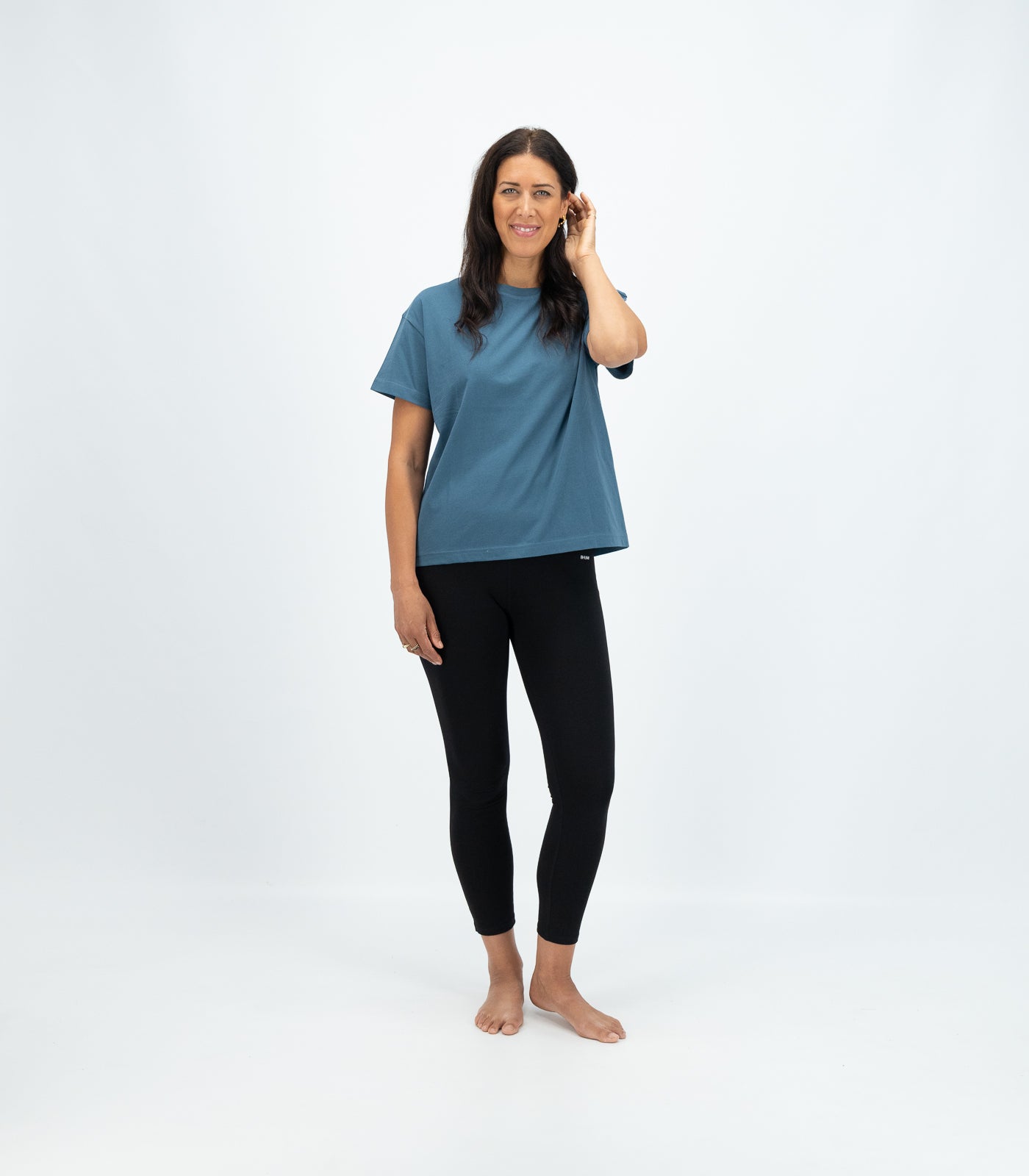 Bhumi Organic Cotton - Oversized Boxy Tee - Indian Teal