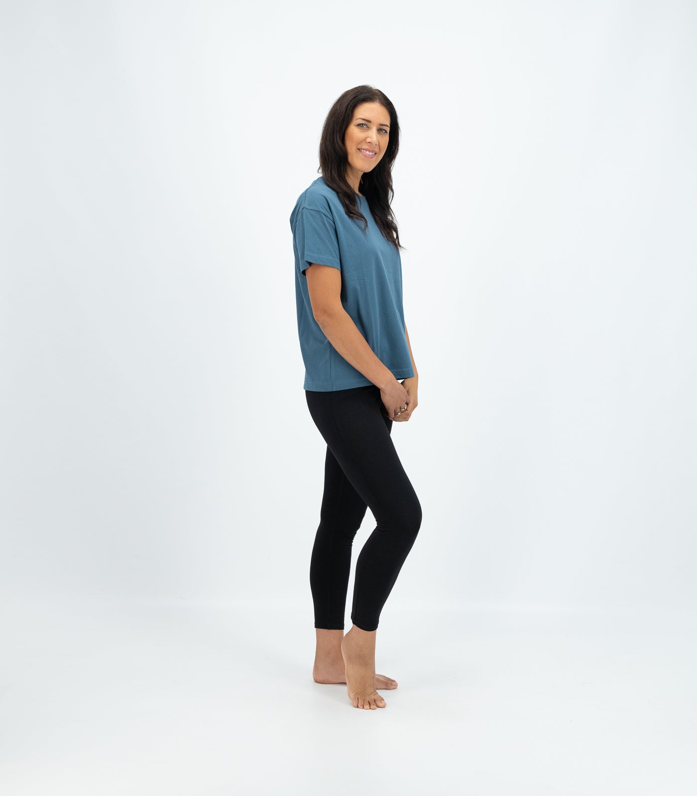 Bhumi Organic Cotton - Oversized Boxy Tee - Indian Teal