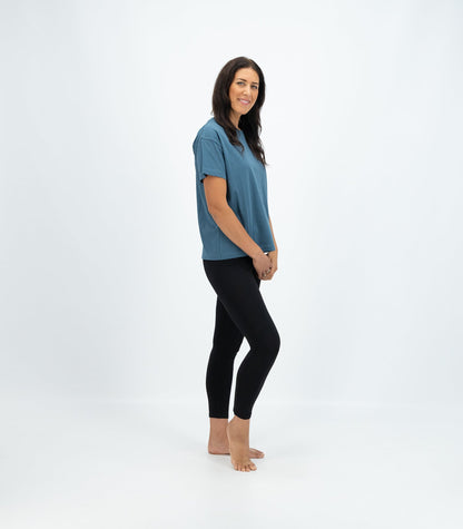 Bhumi Organic Cotton - Oversized Boxy Tee - Indian Teal