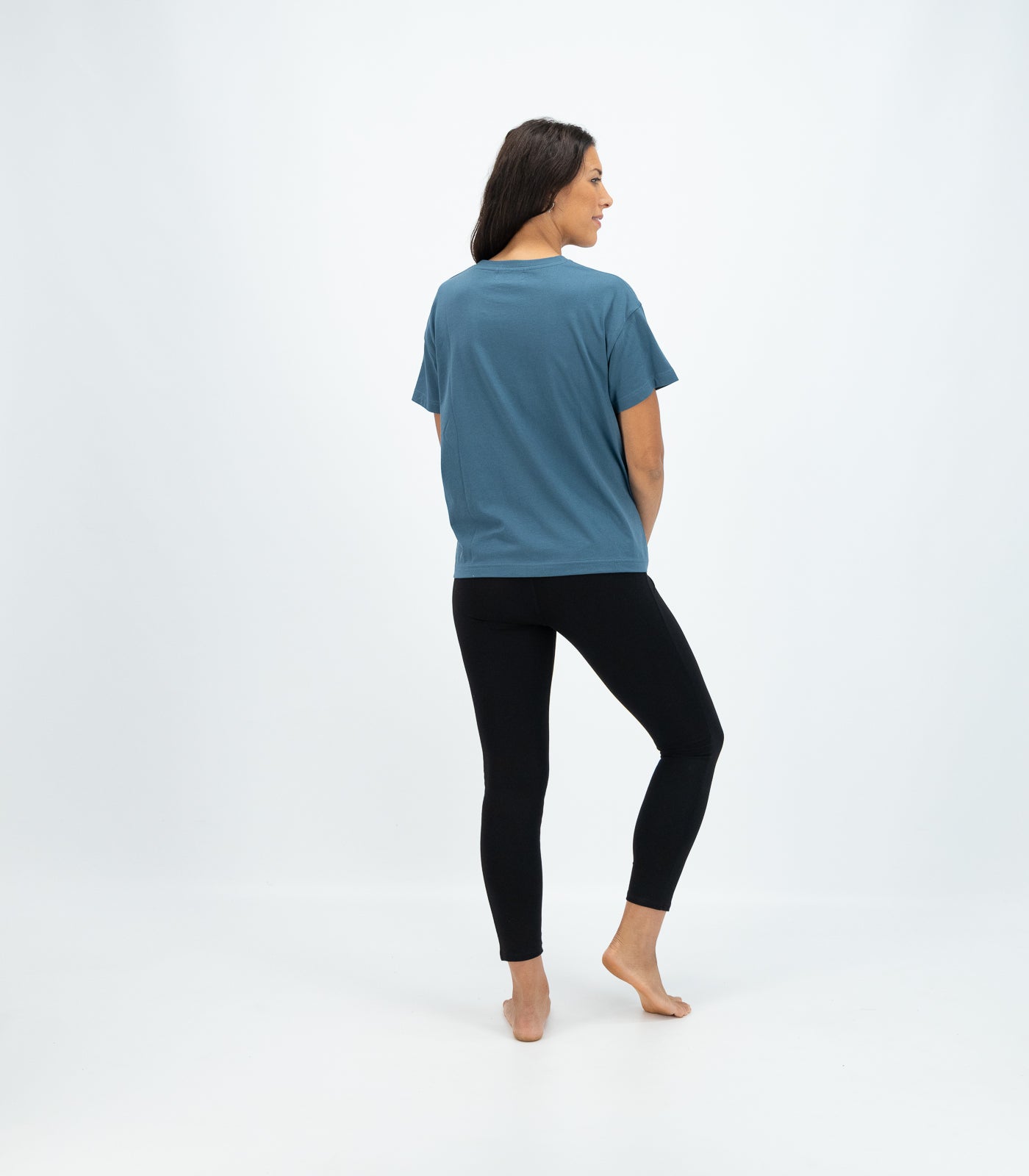 Bhumi Organic Cotton - Oversized Boxy Tee - Indian Teal