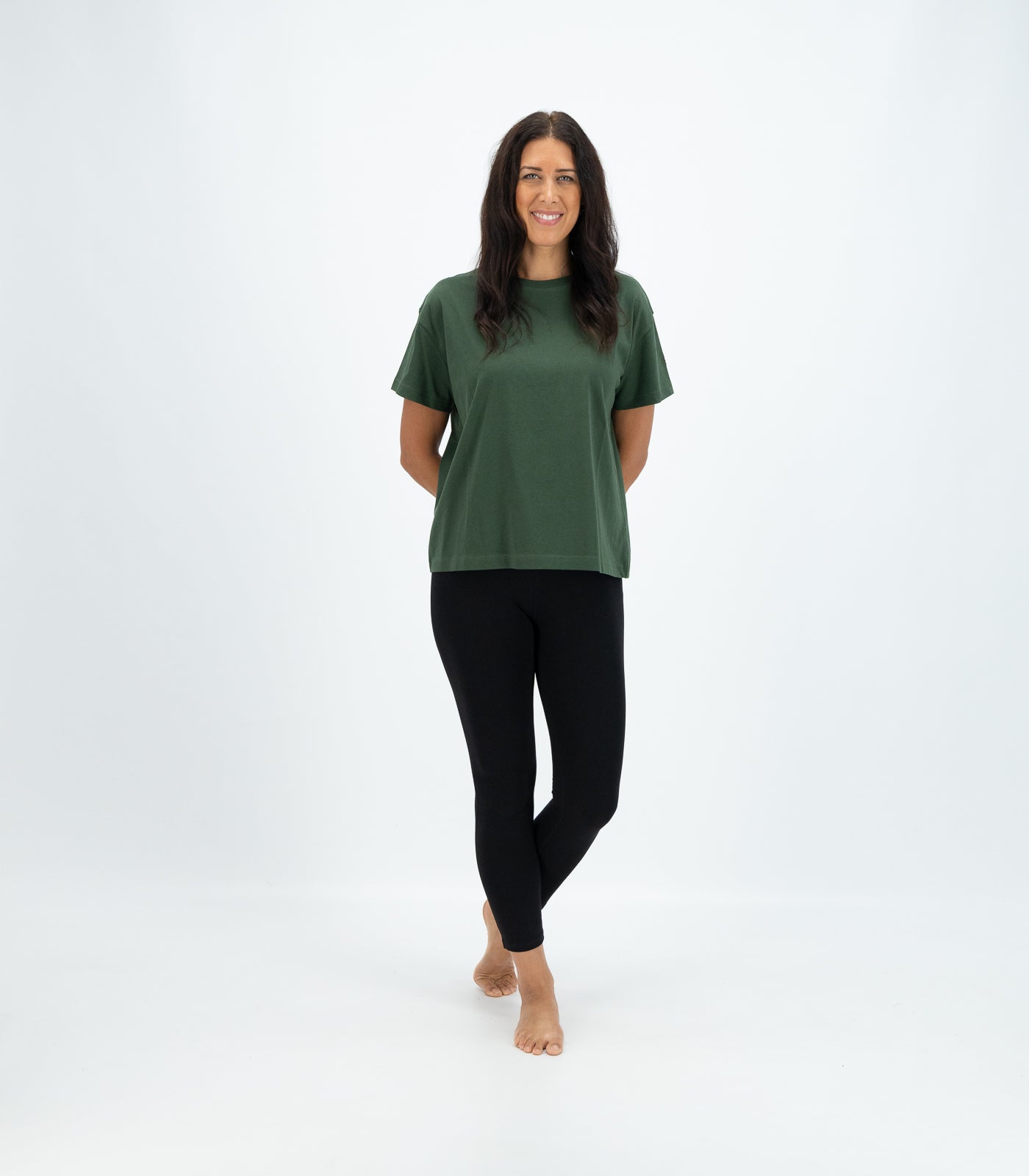 Bhumi Organic Cotton - Oversized Boxy Tee - Kombu Green