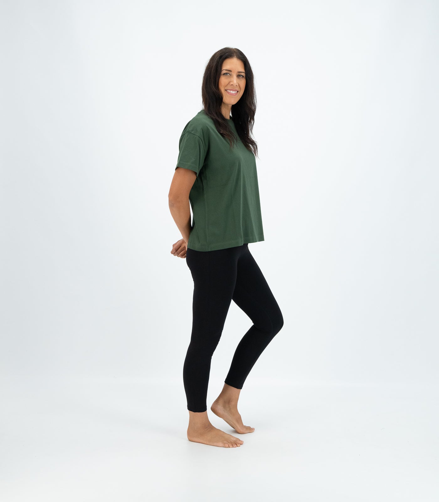 Bhumi Organic Cotton - Oversized Boxy Tee - Kombu Green