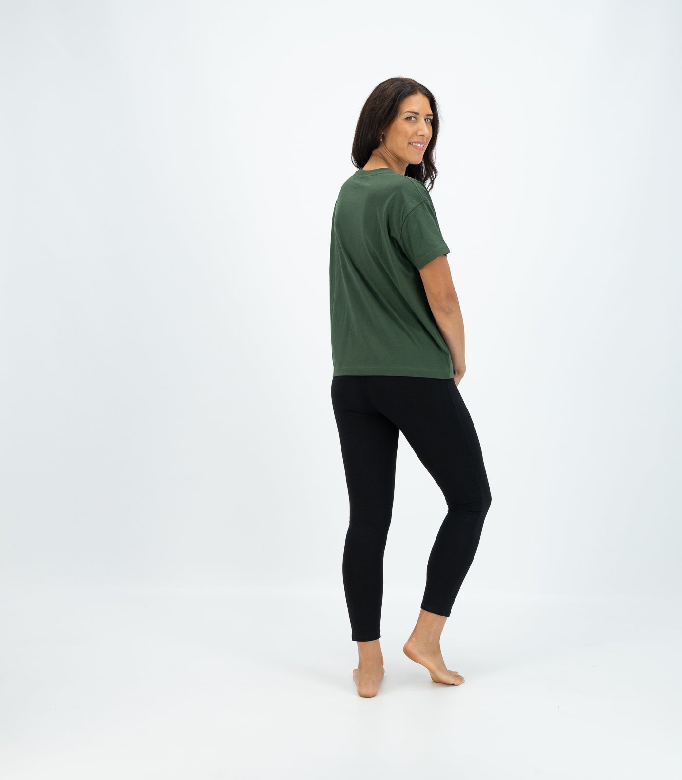 Bhumi Organic Cotton - Oversized Boxy Tee - Kombu Green