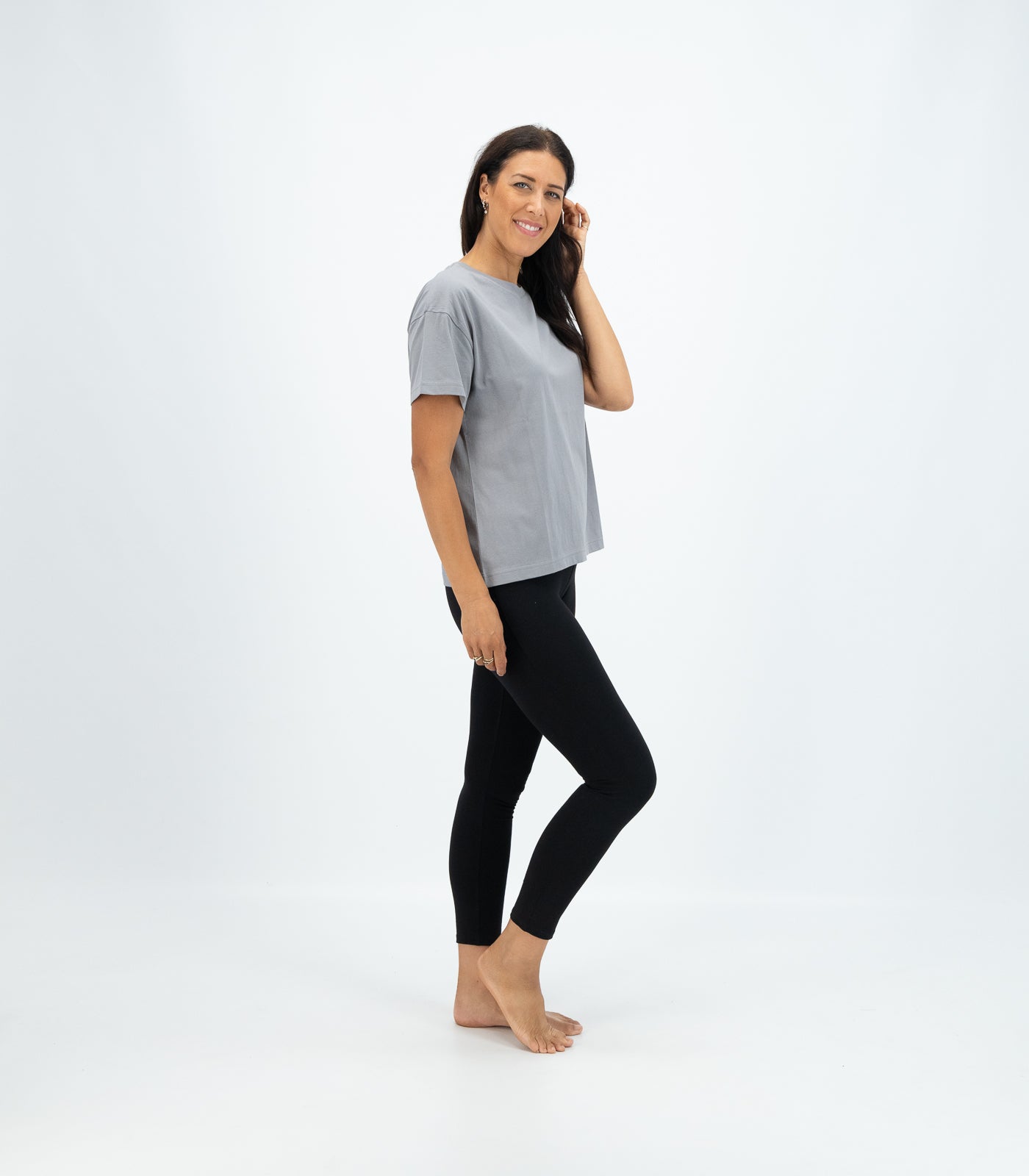 Bhumi Organic Cotton - Oversized Boxy Tee - Titanium